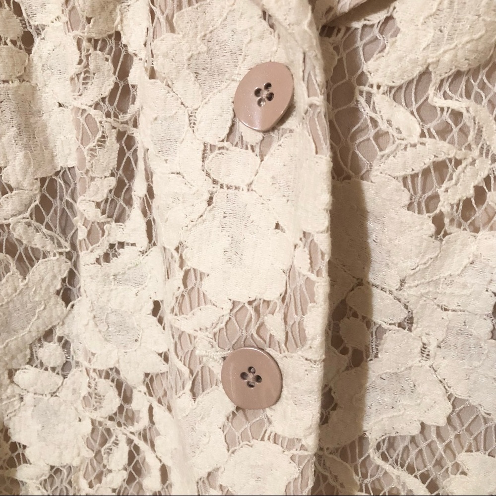 🔥SOLD ON MERCARI🔥 Cotton Lace Blazer CAbi - Cottagecore Academia Spring - Picture 4 of 9